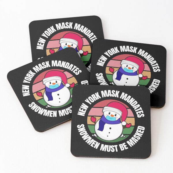 Item preview, New York Mask Mandates Snowmen Must Be Masked designed and sold by RGRamsey.