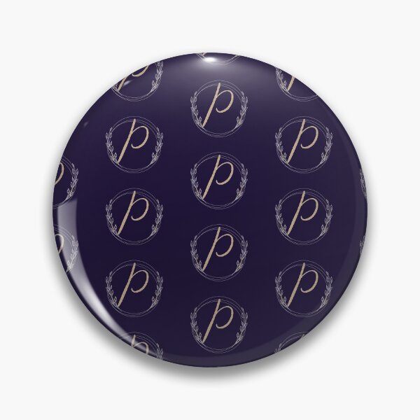 Item preview, Letter P - Gold Leaves blue - pattern designed and sold by Rionda.