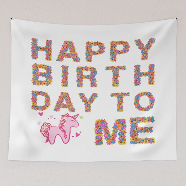 Item preview, Happy Birthday To Me with Unicorn designed and sold by RKMR.