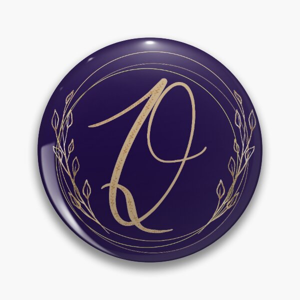 Item preview,  Letter  Q - Gold Leaves on blue background designed and sold by Rionda.