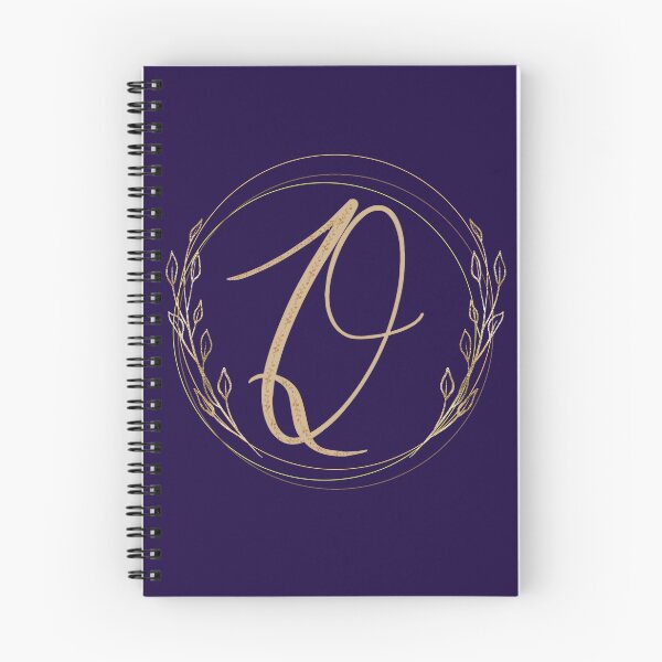 Artikelvorschau,  Buchstabe Q - Goldblätter auf blauem Hintergrund entworfen und verkauft von Rionda.