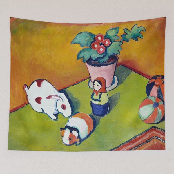 Item preview, Expressionist Painting Little Walter's Toys (1912) By August Macke designed and sold by Designedbysm.