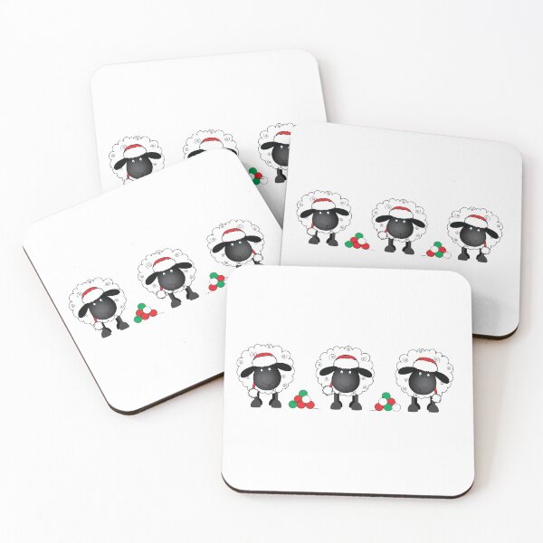 Item preview, Christmas Sheep Trio With Wool - Shelby designed and sold by Running-Duck.