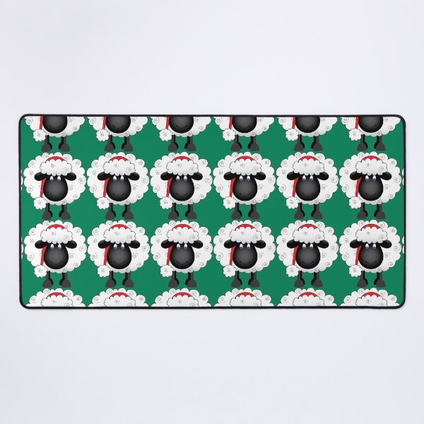 Item preview, Festive Christmas Shelby Sheep Green Background designed and sold by Running-Duck.