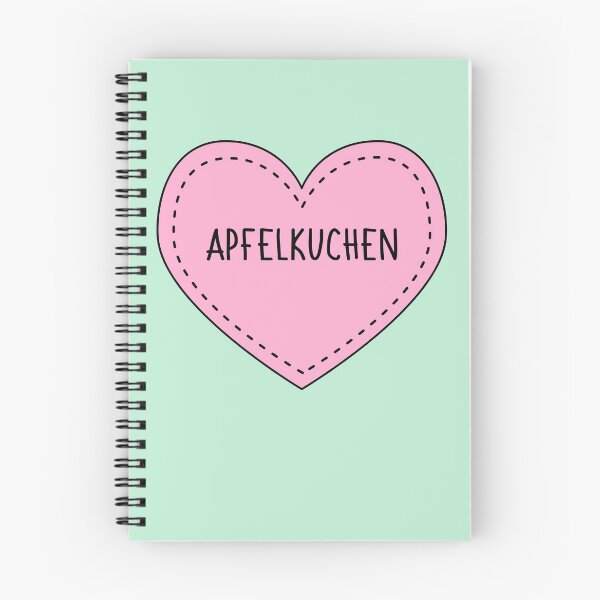 Item preview, Apfelkuchen German Apple Pie Cute Pink Heart Stitches designed and sold by cashewdays.