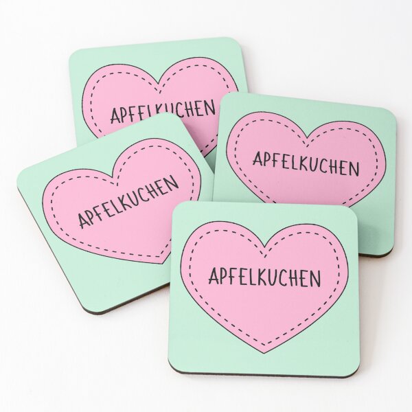 Artikelvorschau, Apfelkuchen Deutscher Apfelkuchen Niedliche rosa Herzstiche entworfen und verkauft von cashewdays.