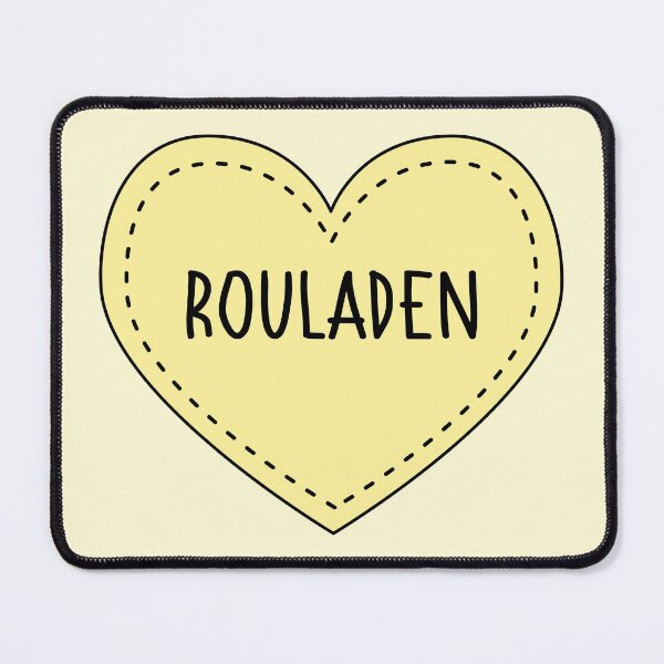 Item preview, Rouladen German Dish Cute Yellow Heart Stitches designed and sold by cashewdays.