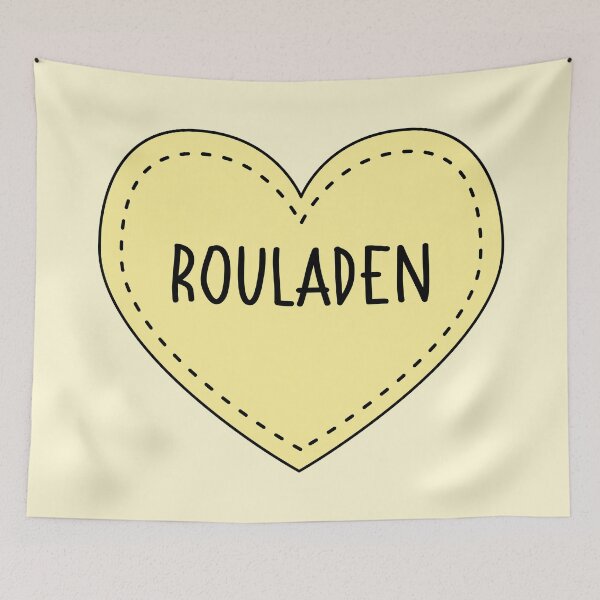 Item preview, Rouladen German Dish Cute Yellow Heart Stitches designed and sold by cashewdays.