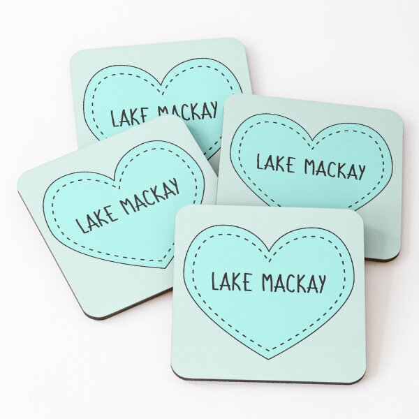 Item preview, Lake Mackay Australia Cute Blue Heart Stitches designed and sold by cashewdays.