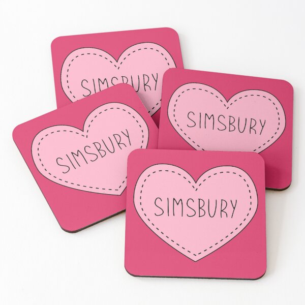 Item preview, Simsbury Connecticut Cute Pink Heart Stitches designed and sold by cashewdays.