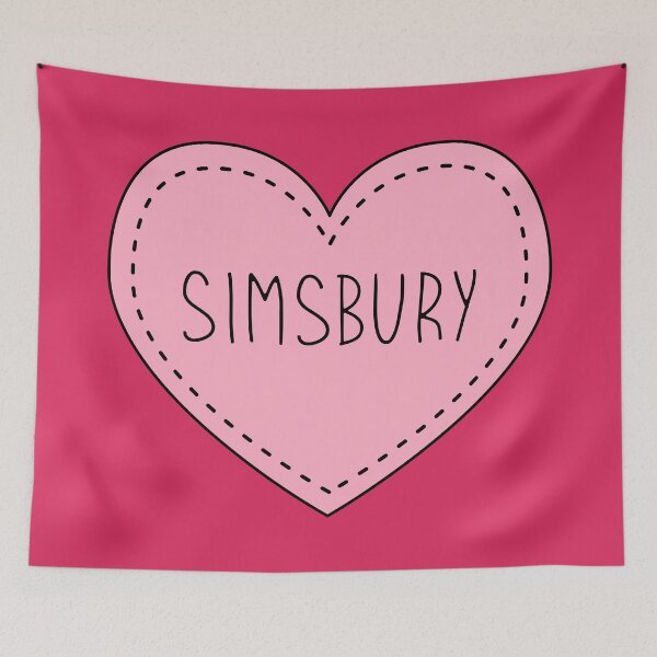 Item preview, Simsbury Connecticut Cute Pink Heart Stitches designed and sold by cashewdays.
