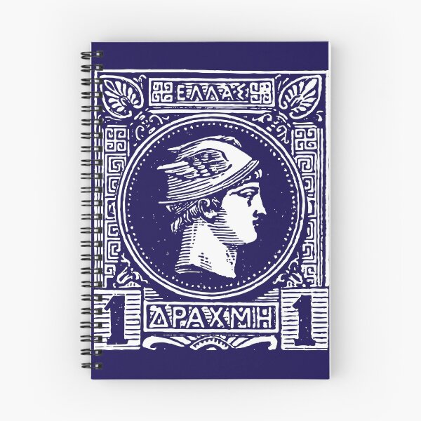 Item preview, Large Hermes Head Greek Stamp Drachm Artwork designed and sold by ClassicalGreece.
