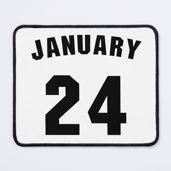 Artikelvorschau, Geburtsdatum 24. Januar Geburtstagsgeschenk Sportdesign entworfen und verkauft von Panya-Design.