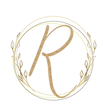 Artwork thumbnail, Letter R - Gold Leaves by Rionda