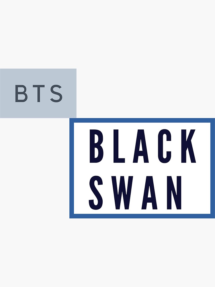"BTS Black Swan song name sticker" Sticker for Sale by blumun Redbubble