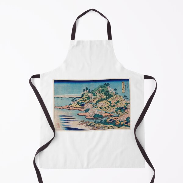 Item preview, Traditional Japanese Landscape of Coastal Community, Sakura Blossom and Shrines designed and sold by FrostMintStudio.