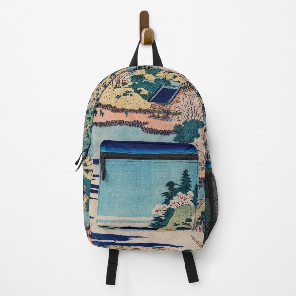 Item preview, Traditional Japanese Landscape of Coastal Community, Sakura Blossom and Shrines designed and sold by FrostMintStudio.