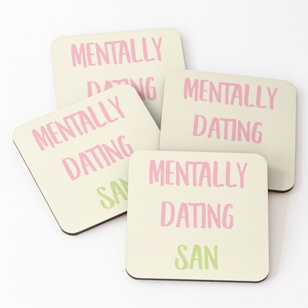 Item preview, Mentally dating ATEEZ San typography designed and sold by Morcawork.