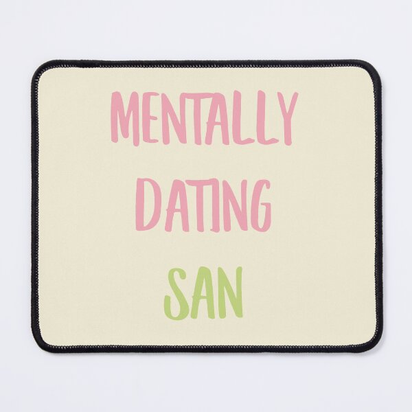 Item preview, Mentally dating ATEEZ San typography designed and sold by Morcawork.