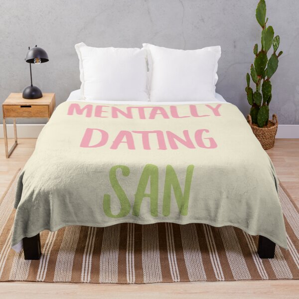 Item preview, Mentally dating ATEEZ San typography designed and sold by Morcawork.