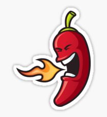 Flaming Chili Pepper Sticker