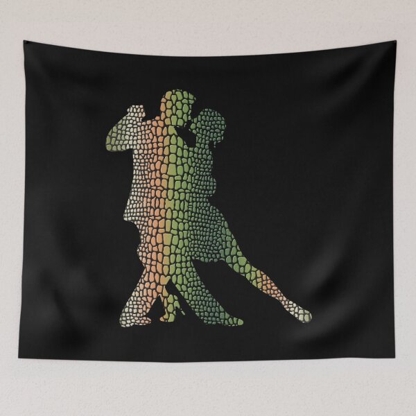 Item preview, TANGO DANCERS - SNAKE LIZARD REPTILE TEXTURE - COUPLE SILHOUETTE designed and sold by KoolDsignsDANCE.