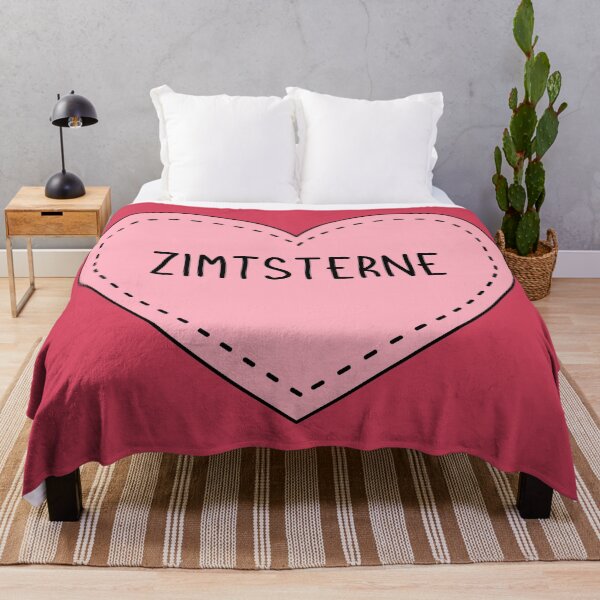 Item preview, Zimtsterne German Star Cookie Cute Pink Heart Stitches designed and sold by cashewdays.