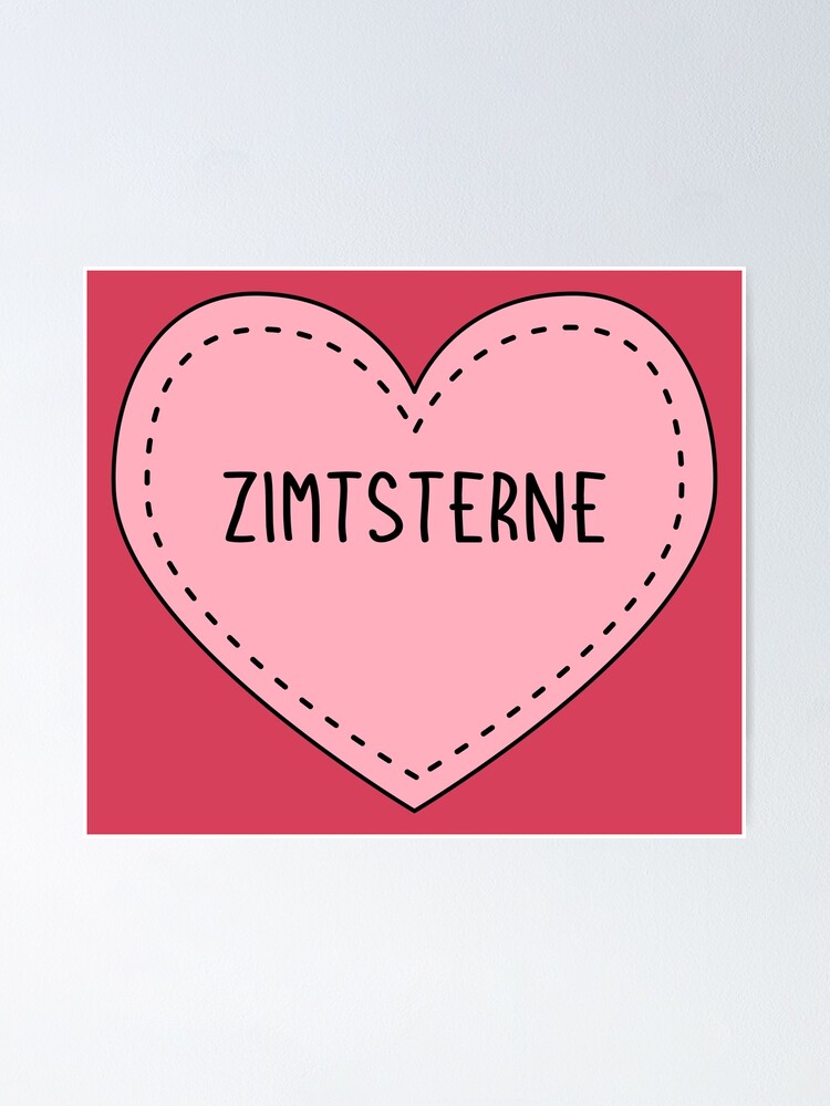 Póster «Zimtsterne German Star Cookie Bonitos puntos de sutura de ...