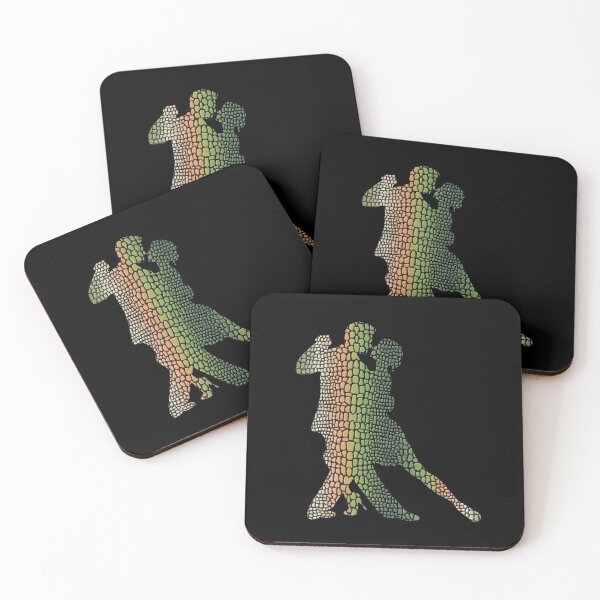 Item preview, TANGO DANCERS - SNAKE LIZARD REPTILE TEXTURE - COUPLE SILHOUETTE designed and sold by KoolDsignsDANCE.