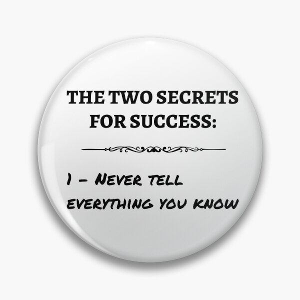 Item preview, The Two Secret For Success Black Lettering designed and sold by NewHumansDesign.