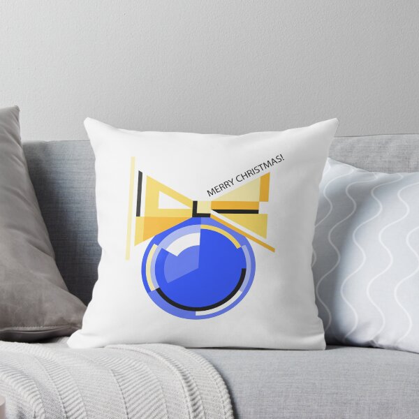 Item preview, Bola de Navidad azul con cinta dorada en estilo geométrico minimalista designed and sold by KatyaVitchenko.