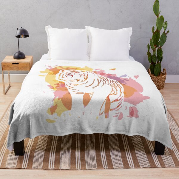 Item preview, Tiger on a background of watercolor splashes designed and sold by ElenaKud.