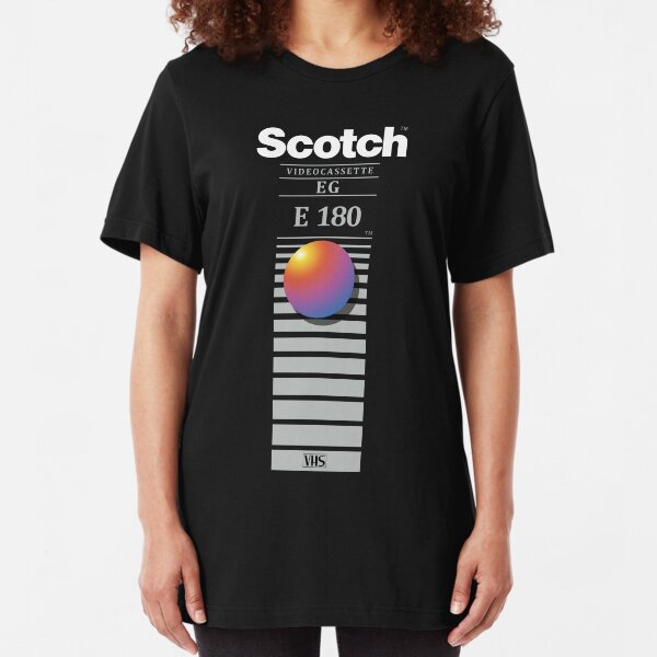 "Re-record, not fade away" - Scotch VHS Slim Fit T-Shirt