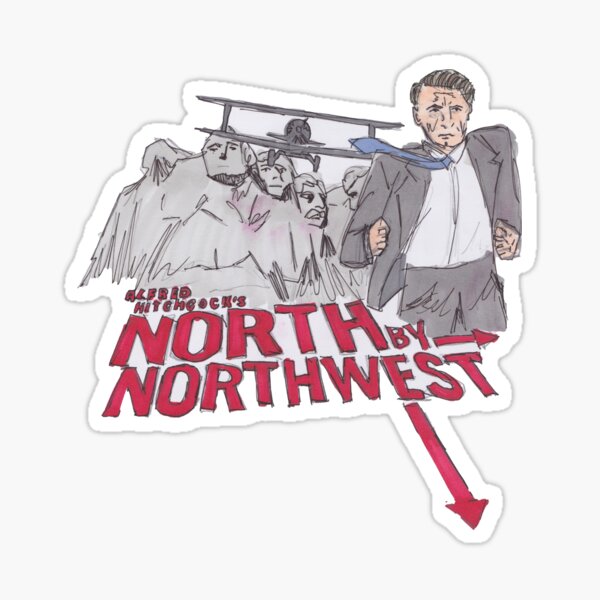 Norte por noroeste Pegatina