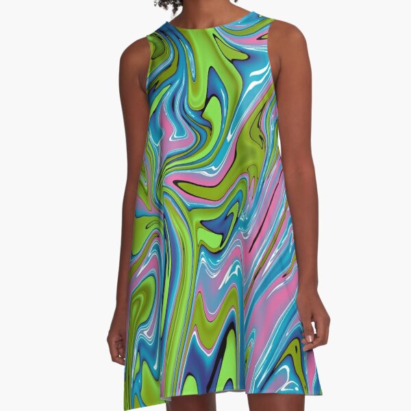 Oil based paint A-Line Dress