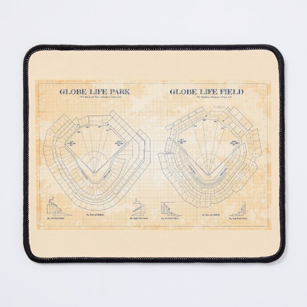 Item preview, Globe Life Park vs Globe Life Field (Old Blue Grid) designed and sold by BGALAXY.