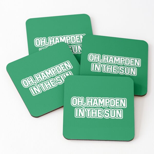 Item preview, OH, HAMPDEN IN THE SUN, Glasgow Celtic Football Club White and Green Text Design designed and sold by MacPean.