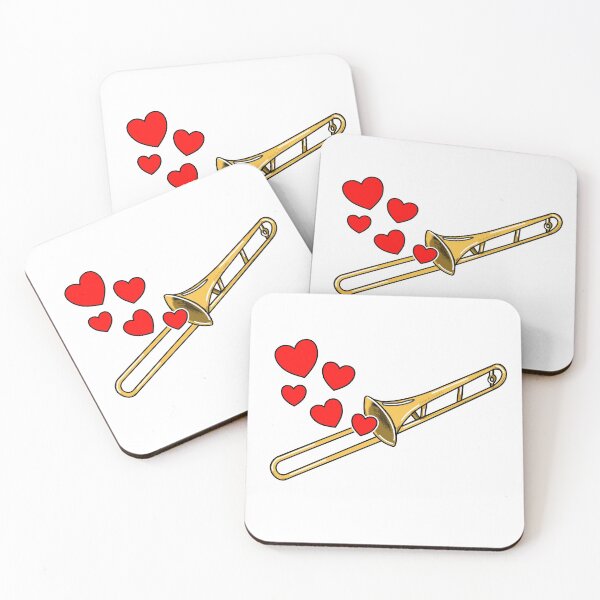Item preview, Valentines Day Trombone Player Trombonist Anniversary Wedding Musician designed and sold by doodlerob.