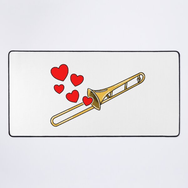 Item preview, Valentines Day Trombone Player Trombonist Anniversary Wedding Musician designed and sold by doodlerob.