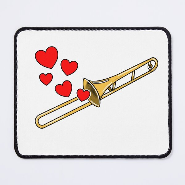 Item preview, Valentines Day Trombone Player Trombonist Anniversary Wedding Musician designed and sold by doodlerob.