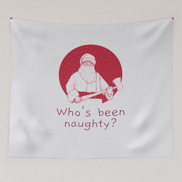 Item preview, Who´s Been Naughty? Funny Bad Santa Christmas designed and sold by Rebel-Design.