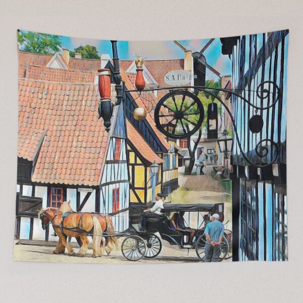 Item preview, Danish Village, Aarhus designed and sold by Sofia-Draws.