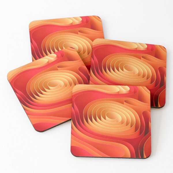 Item preview, vivid orange ribbon abstract designed and sold by NineJuly.