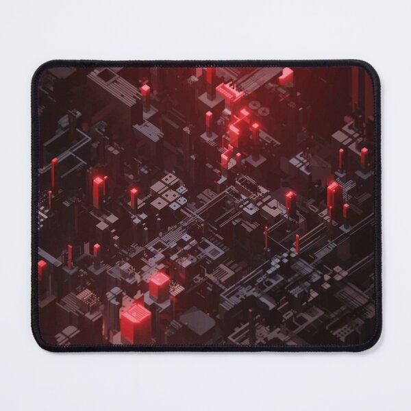 Item preview, Complex crimson red circuit board background designed and sold by NineJuly.
