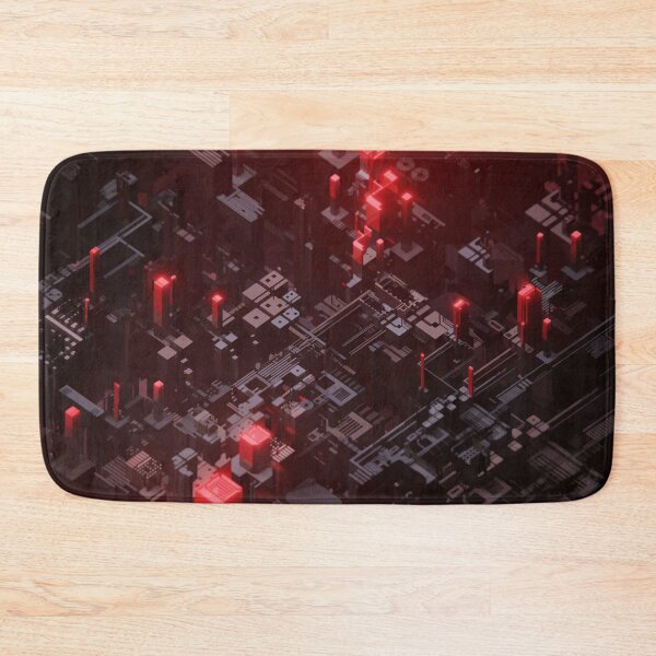 Item preview, Complex crimson red circuit board background designed and sold by NineJuly.