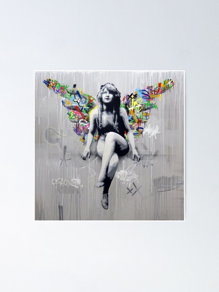 Behind The Curtain - Martin Whatson - Modern Stencil Graffiti Urban Art  Poster for Sale by Teecha