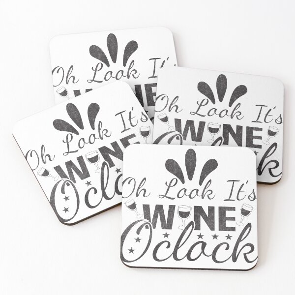Item preview, cute vintage Oh Look It's Wine O'Clock Drinker Wine Lover  designed and sold by Pexilus.