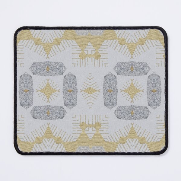 Item preview, Pastel Ochre Grey Retro Geometric 2 Woven  Texural Interior Wall Decor  designed and sold by Jenny Meehan Art Prints and Patterns  .