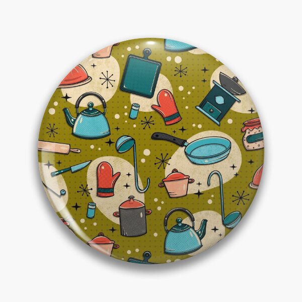Item preview, Vintage Kitchen on Olive Green designed and sold by Simplulina.