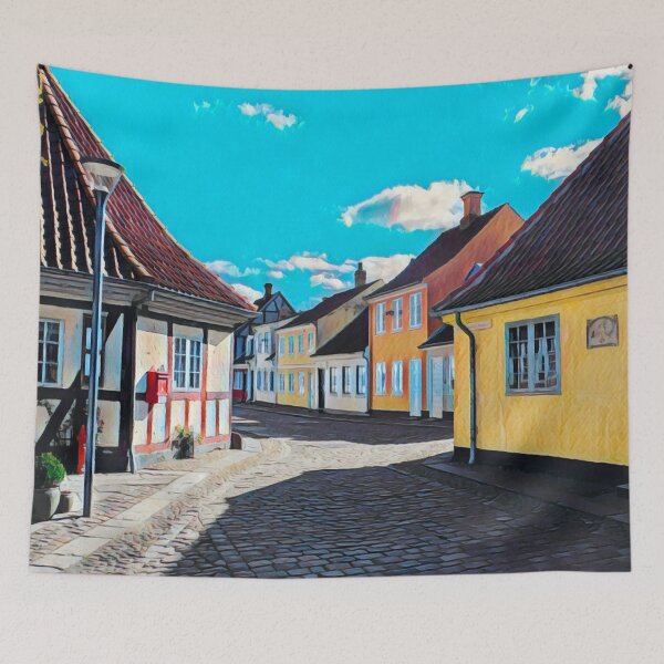 Item preview, Odense Cityscape Denmark designed and sold by Sofia-Draws.